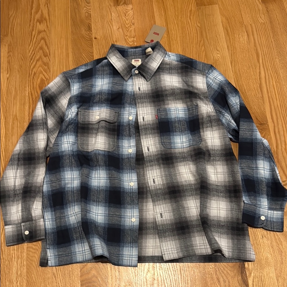 Levi's Men's Blue Plaid Shirt